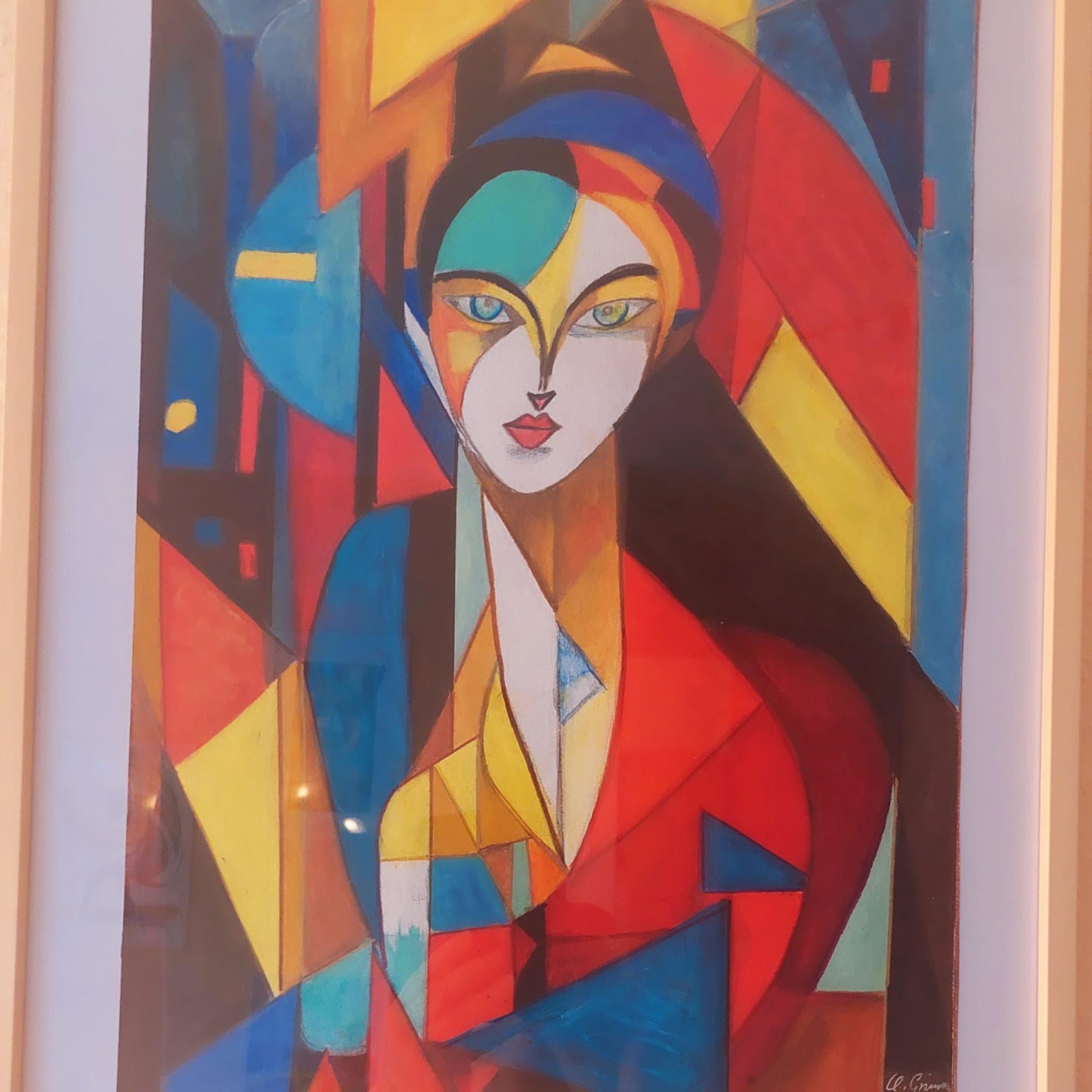 Vision einer Frau von Claudia Grimm, Malerei auf Leinwand