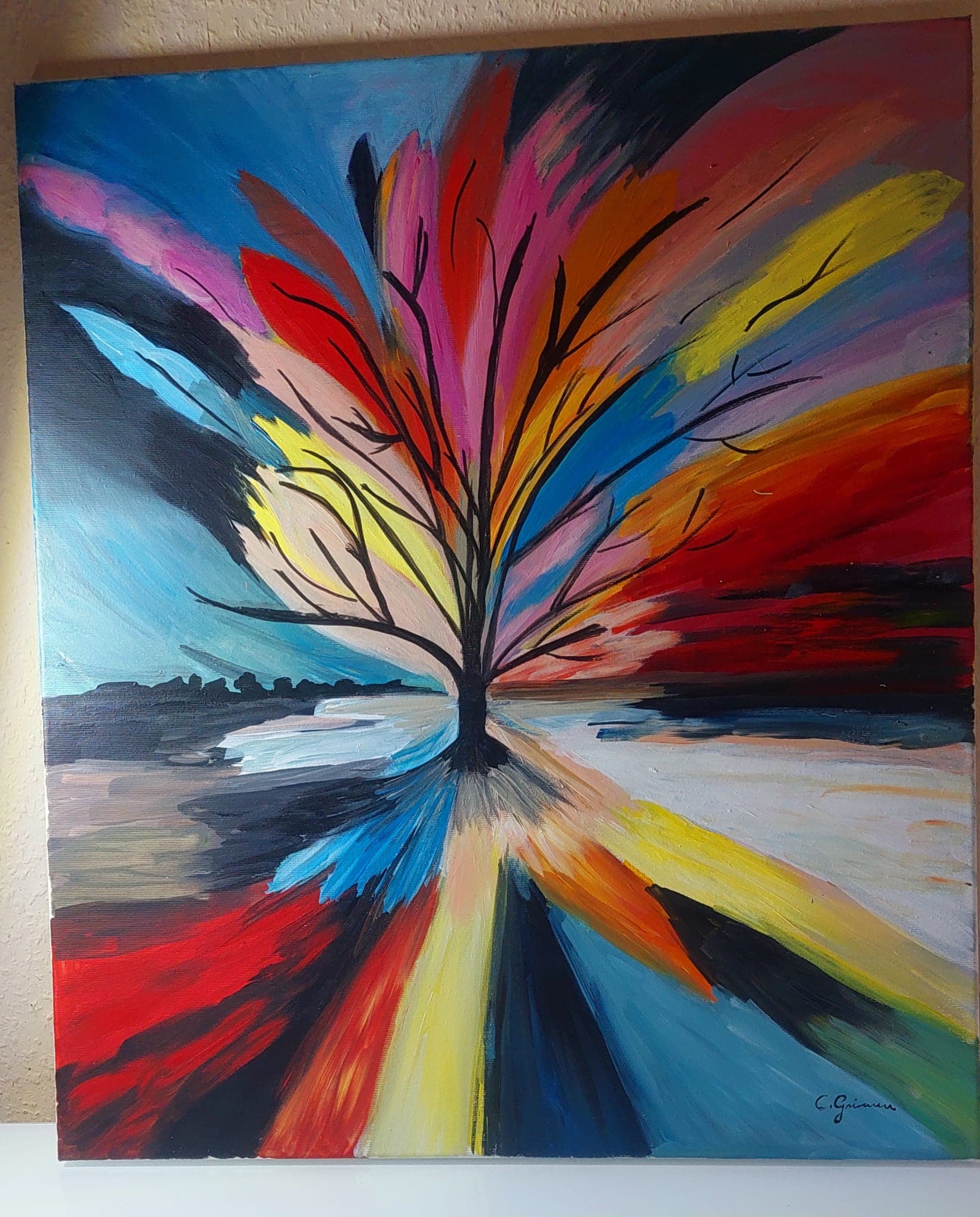 Ohne Titel von Claudia Grimm, Malerei auf Leinwand